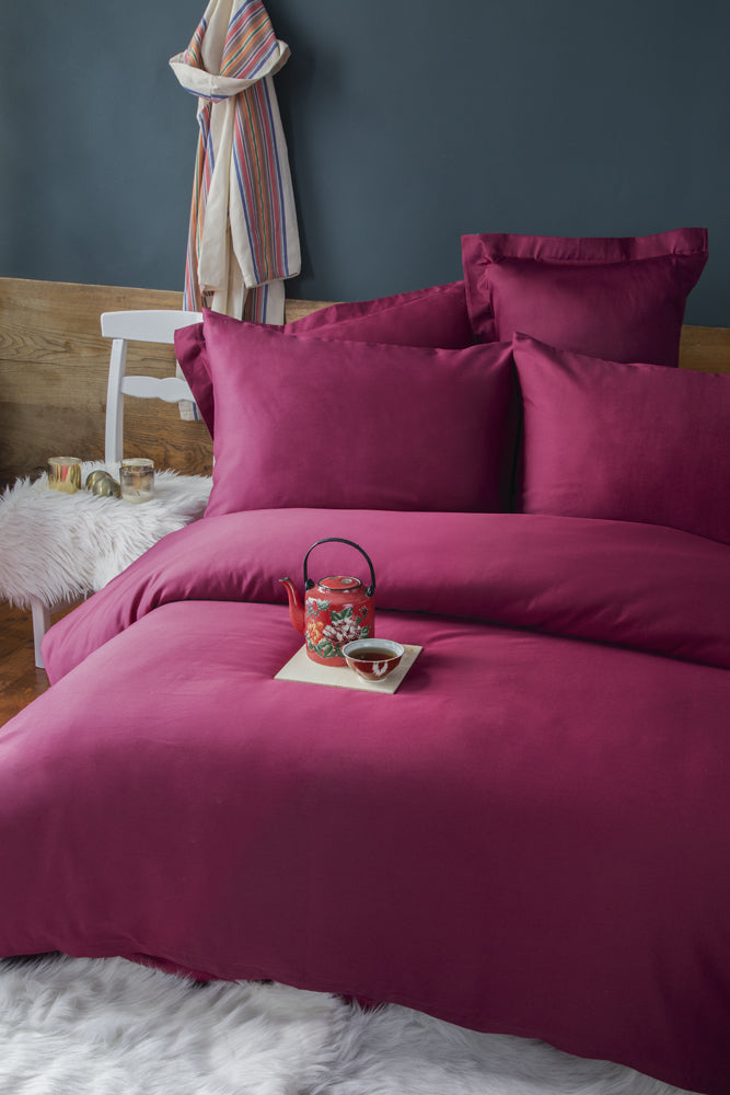 Simply Satin Set posteljine - burgundski crvena